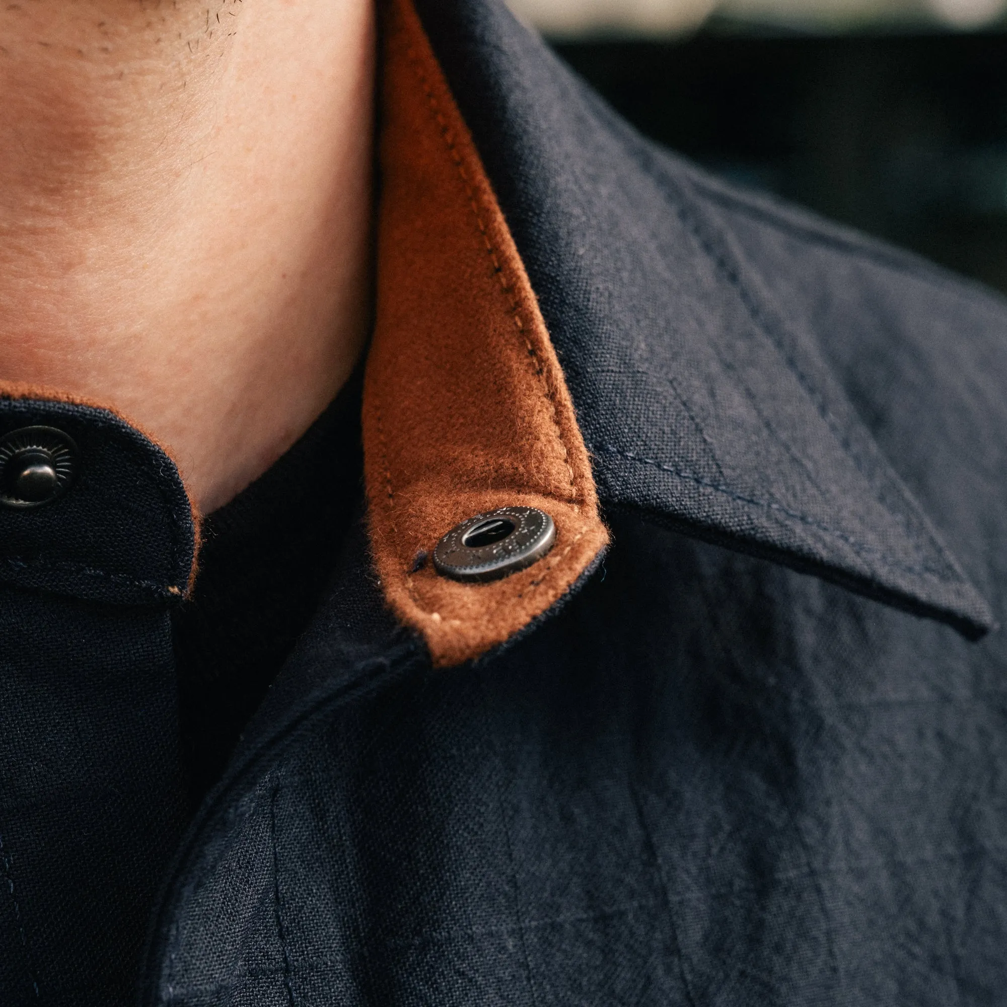 Rogue Territory Oxford Overshirt Navy Nylon Grid FINAL SALE