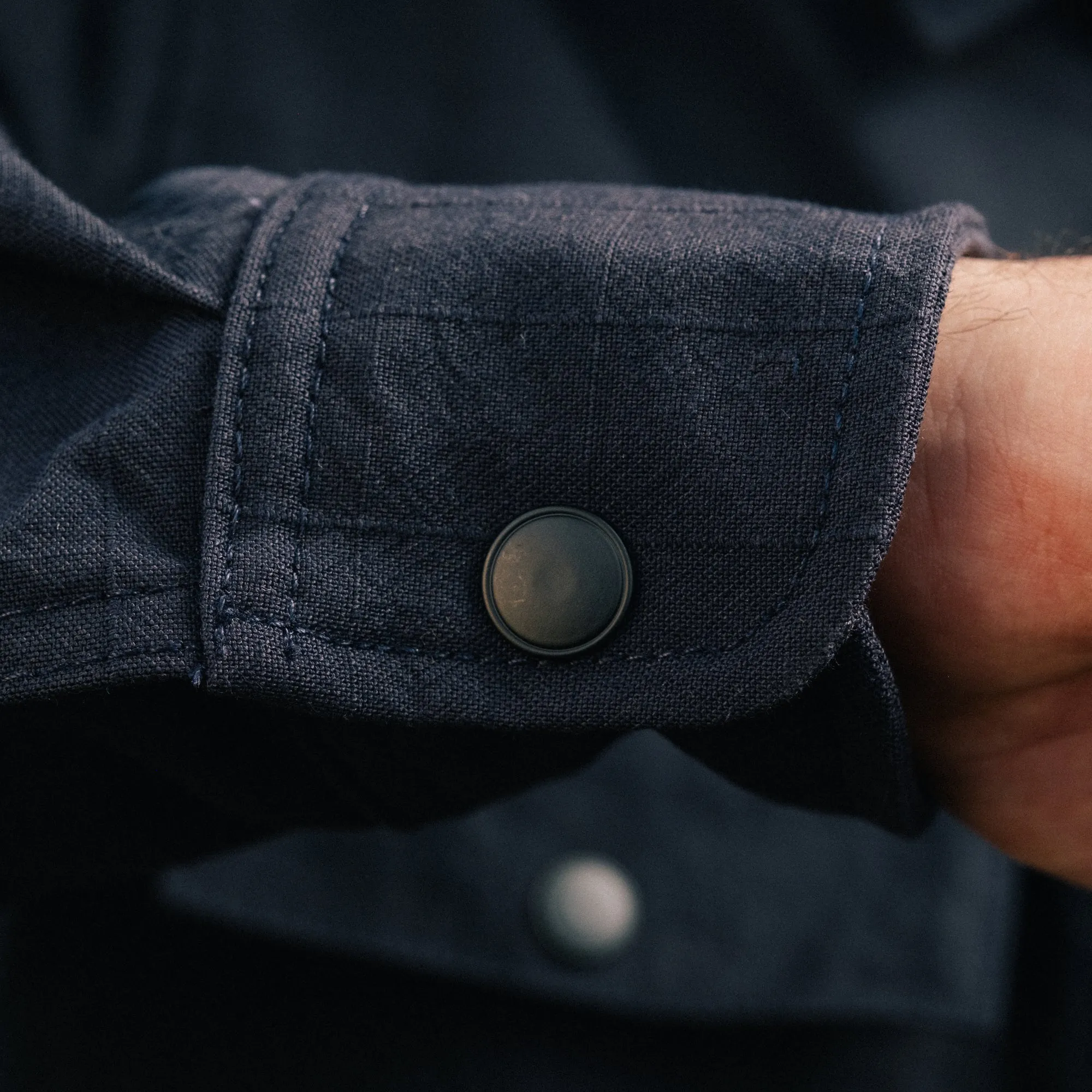 Rogue Territory Oxford Overshirt Navy Nylon Grid FINAL SALE