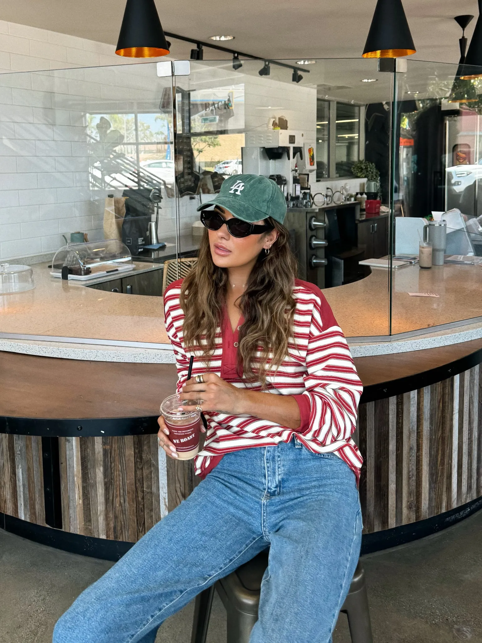 Seeing Red Stripe Knit Top