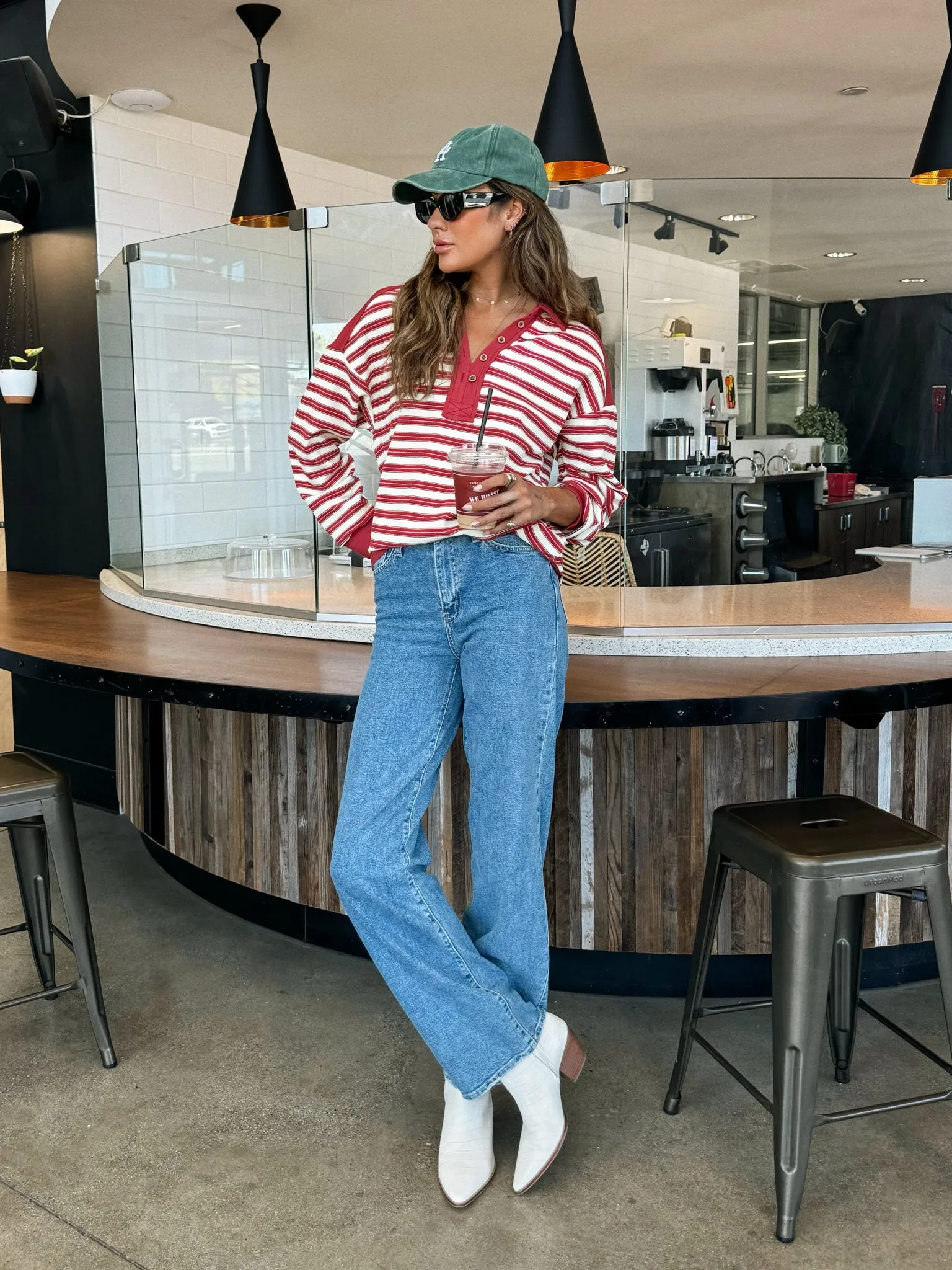 Seeing Red Stripe Knit Top