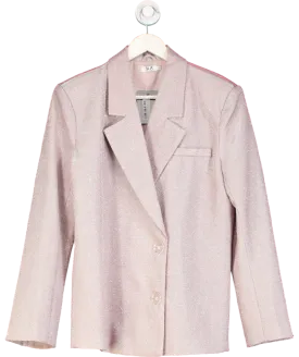 SLA the label Pink Glitter Palma Oversize Blazer UK XS