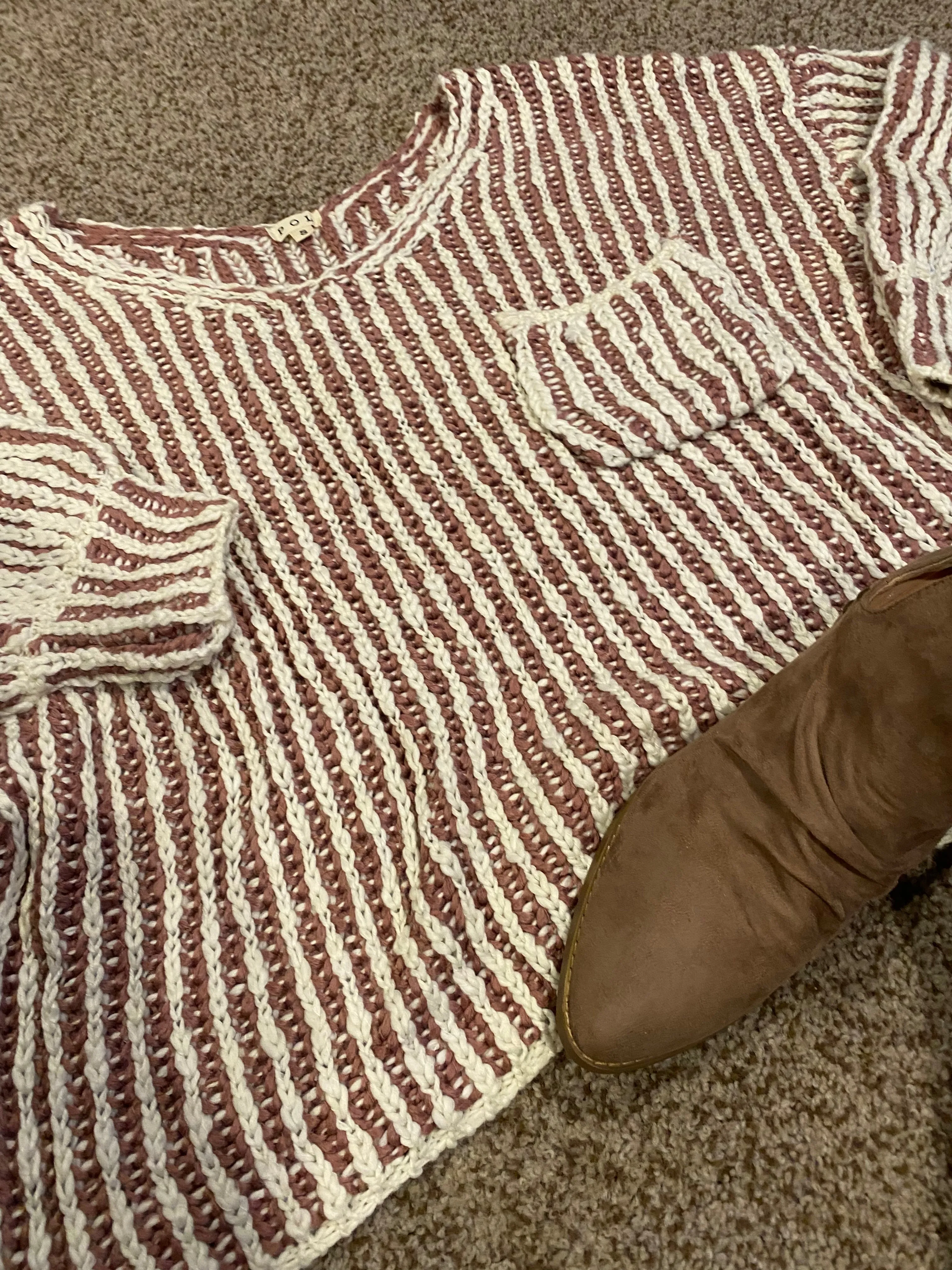 Striped knit sweater