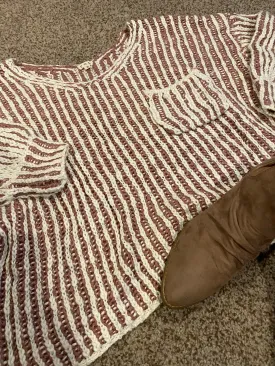 Striped knit sweater