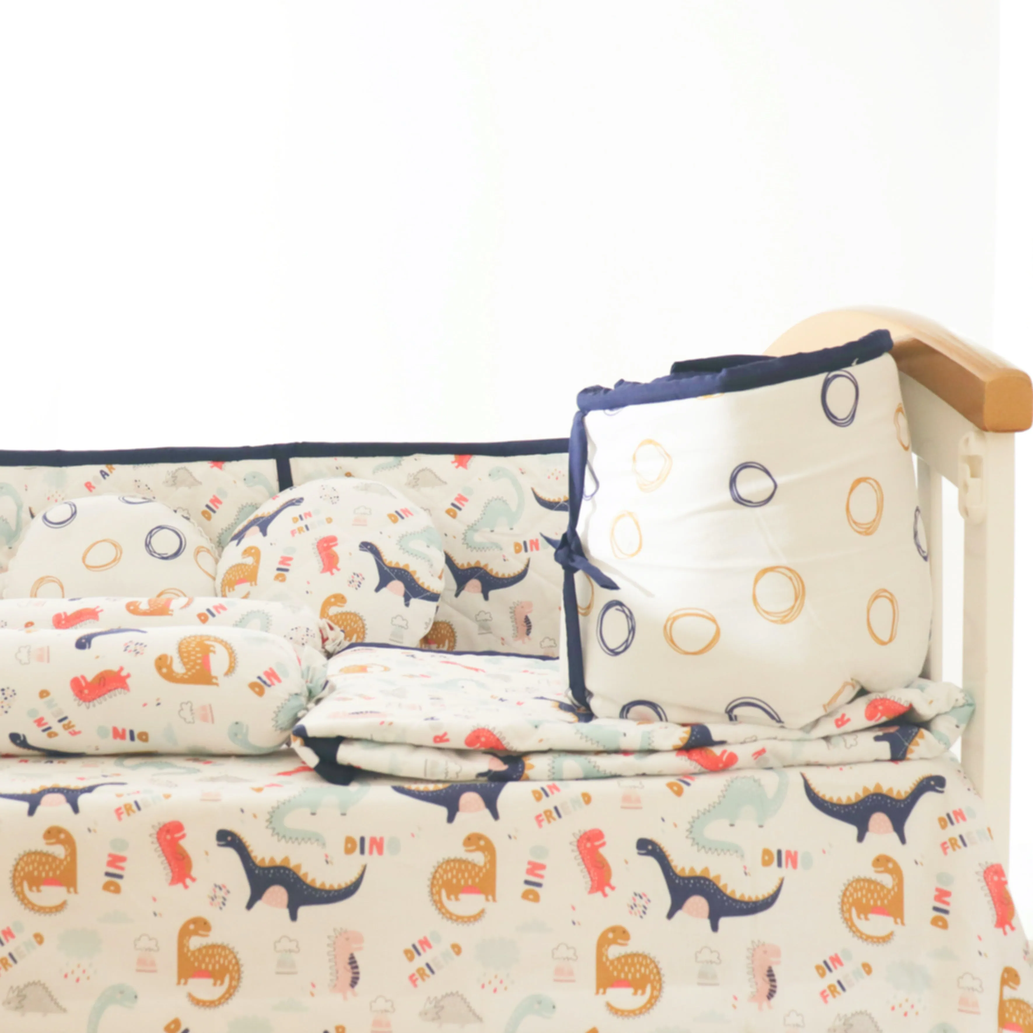 Super Value Bedding Set - Dino Friend & Doodle Circles (Set Of 11)