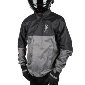Thrashin Supply Waterproof Mission Rain Jacket - Black/Grey