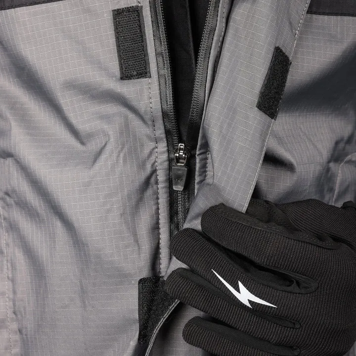 Thrashin Supply Waterproof Mission Rain Jacket - Black/Grey