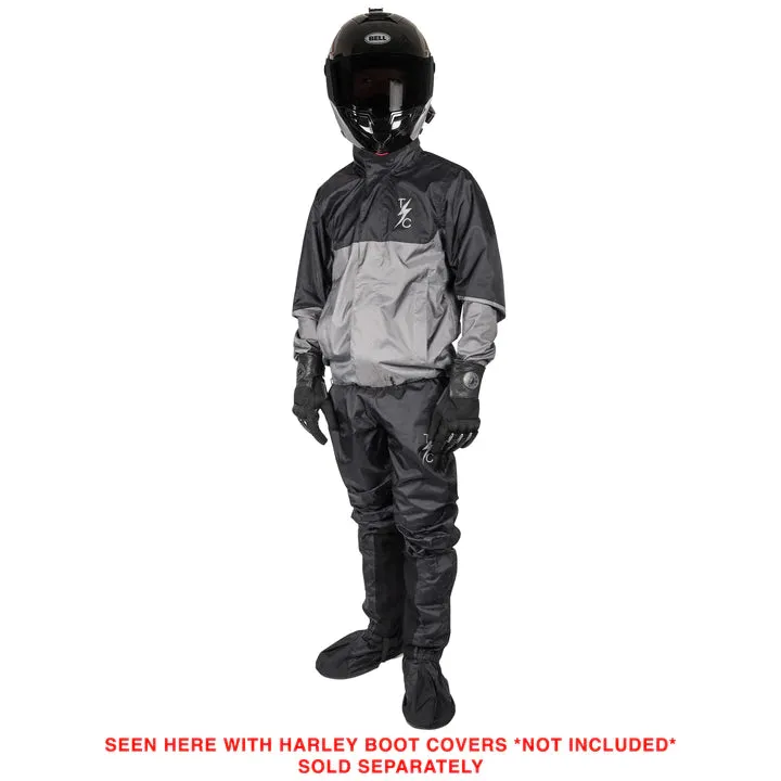 Thrashin Supply Waterproof Mission Rain Jacket - Black/Grey