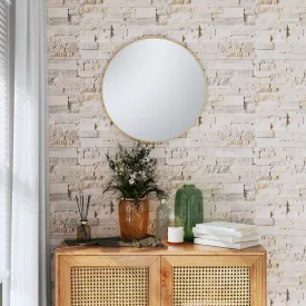 vidaXL Wallpaper 3D Stone Look Grey and Beige 10x0.53 m Non-woven