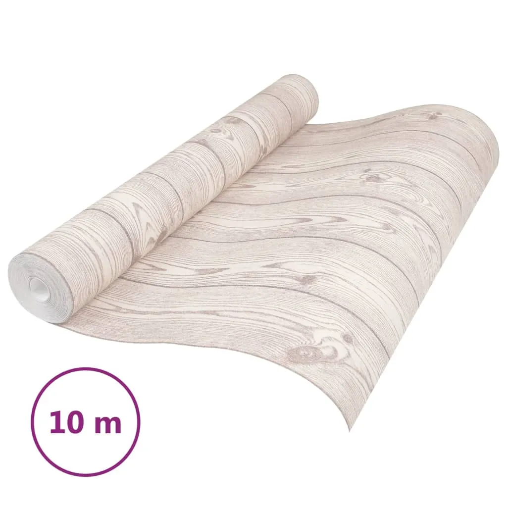 vidaXL Wallpaper 3D Wood Grain Grey 10x0.53 m Non-woven