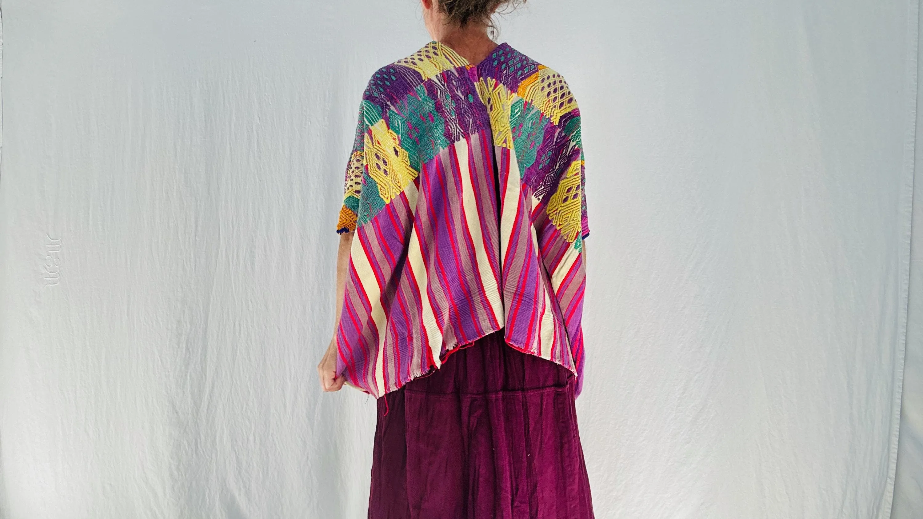 Vintage Guatemalan Huipil. San Juan Sacatepequez. Hand-woven Blouse.