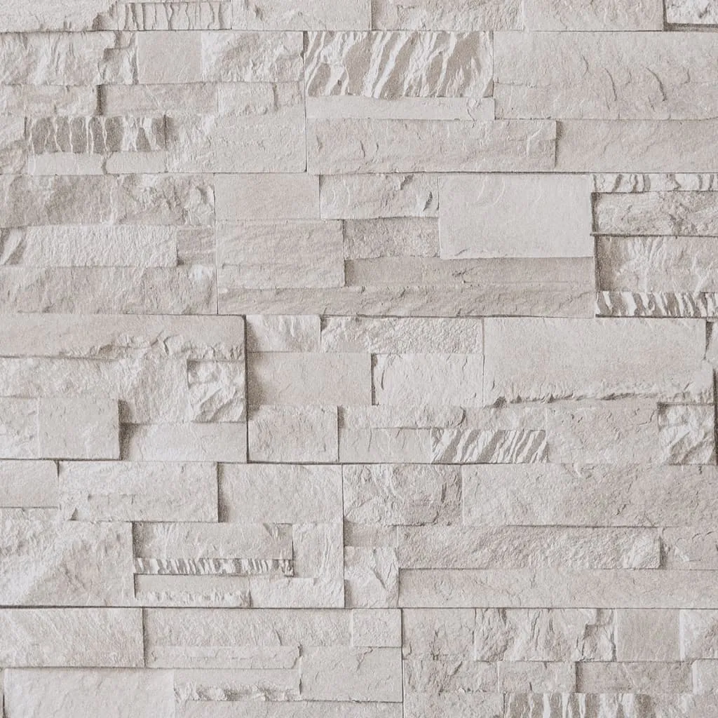 Wallpaper 3D Stone Look Cream